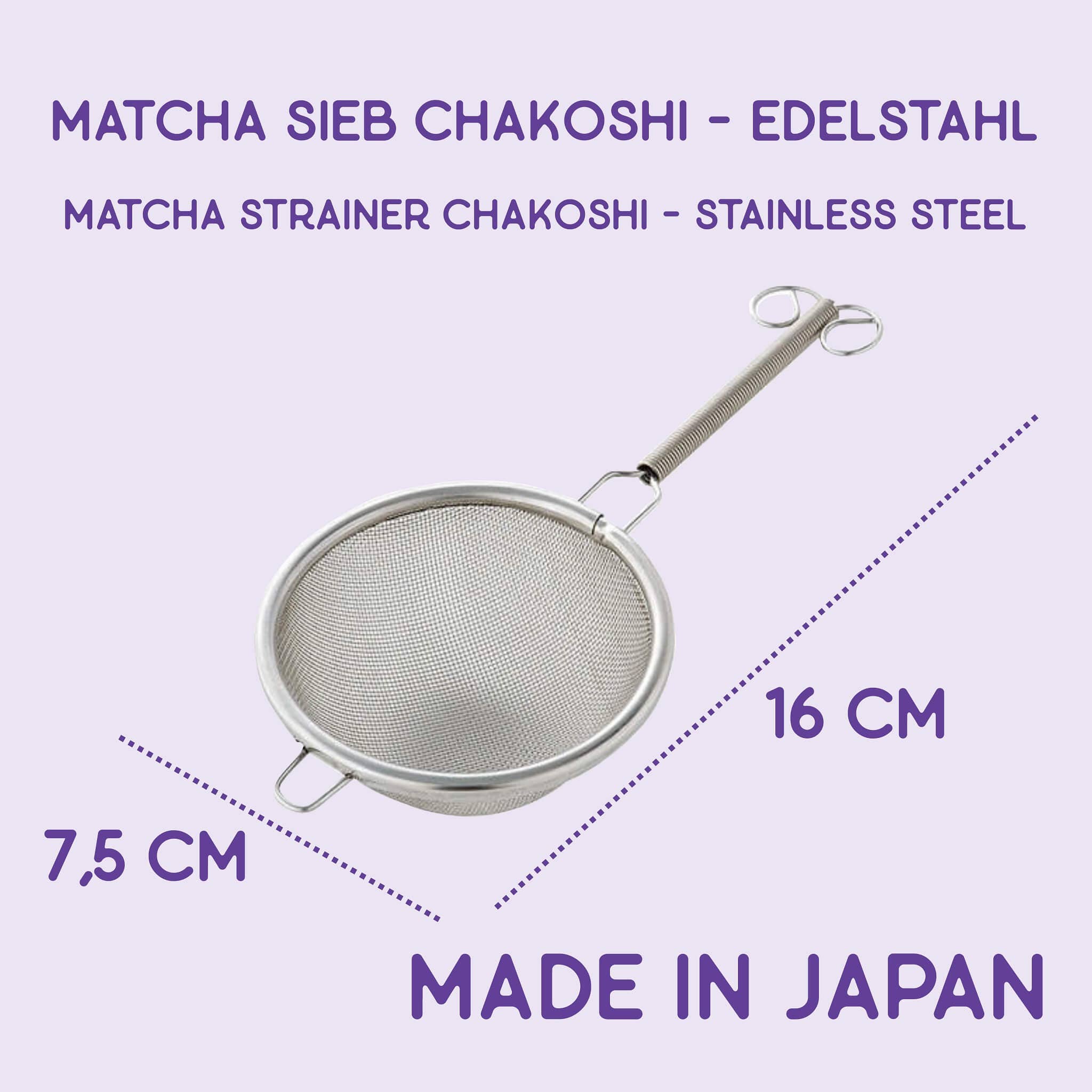 Matcha Tee Sieb Chakoshi