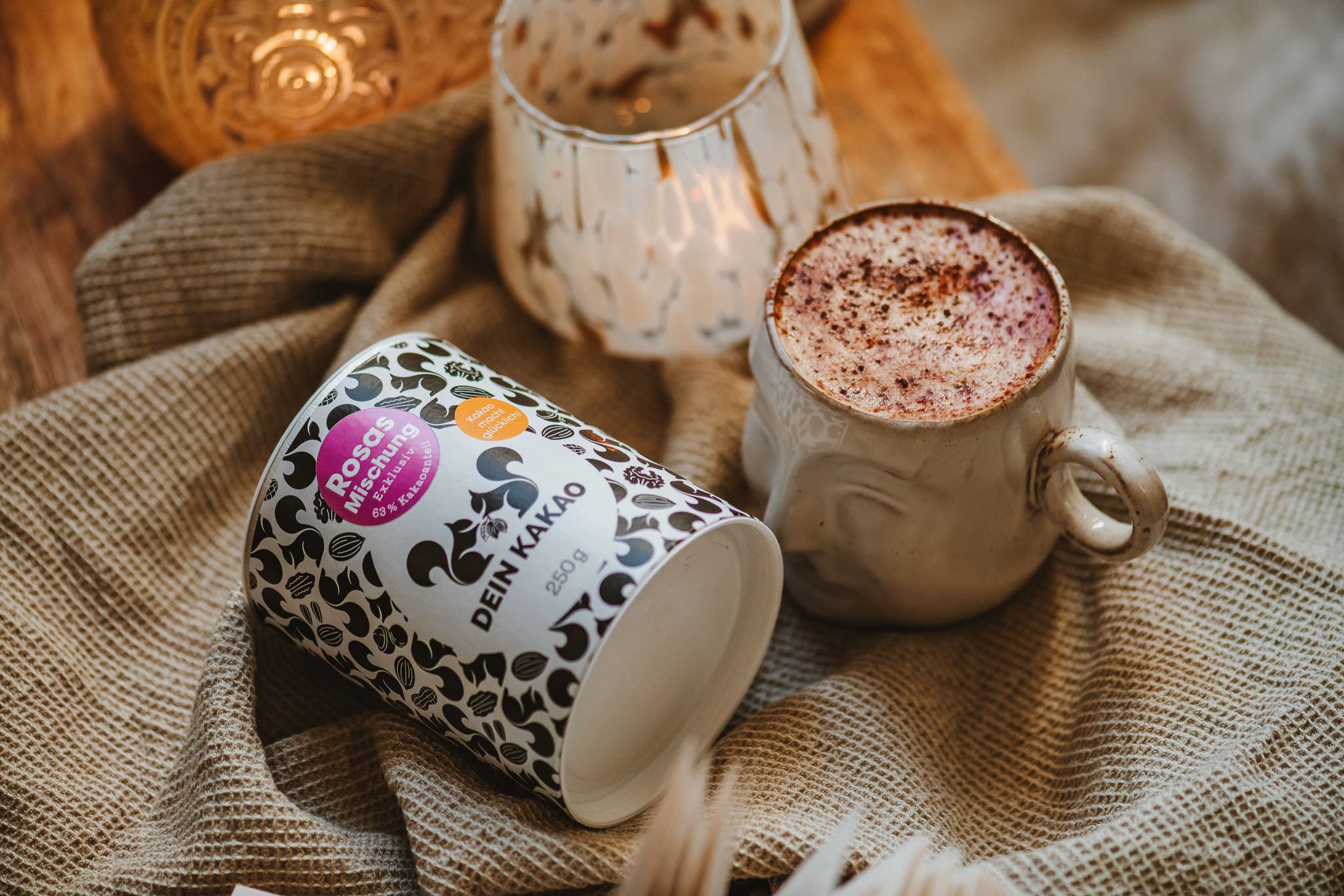 Rosas Mischung Bio-Schokoladenpulver Dein Kakao | vegan