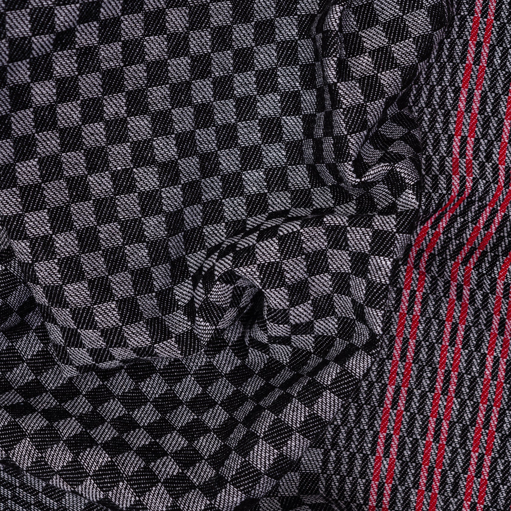 Grubentuch Schwarz Rot