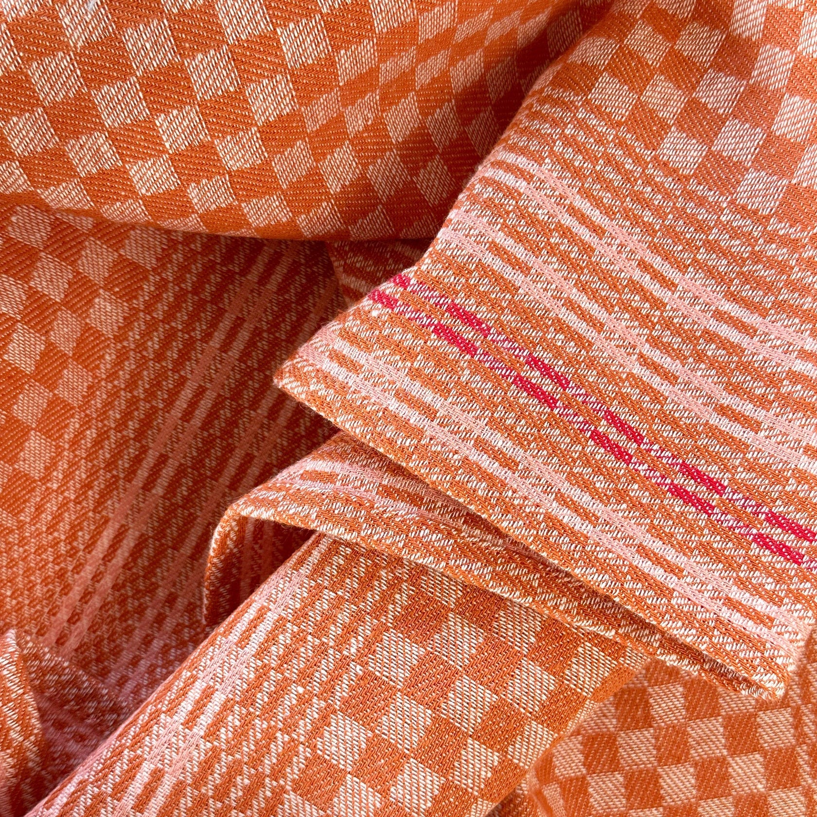 Grubentuch Rostbraun Rosarot