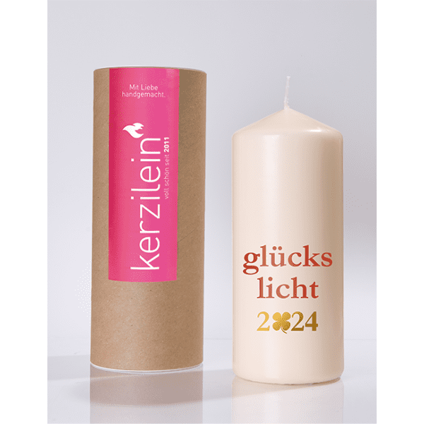Kerzilein Glückslicht 2024 rot