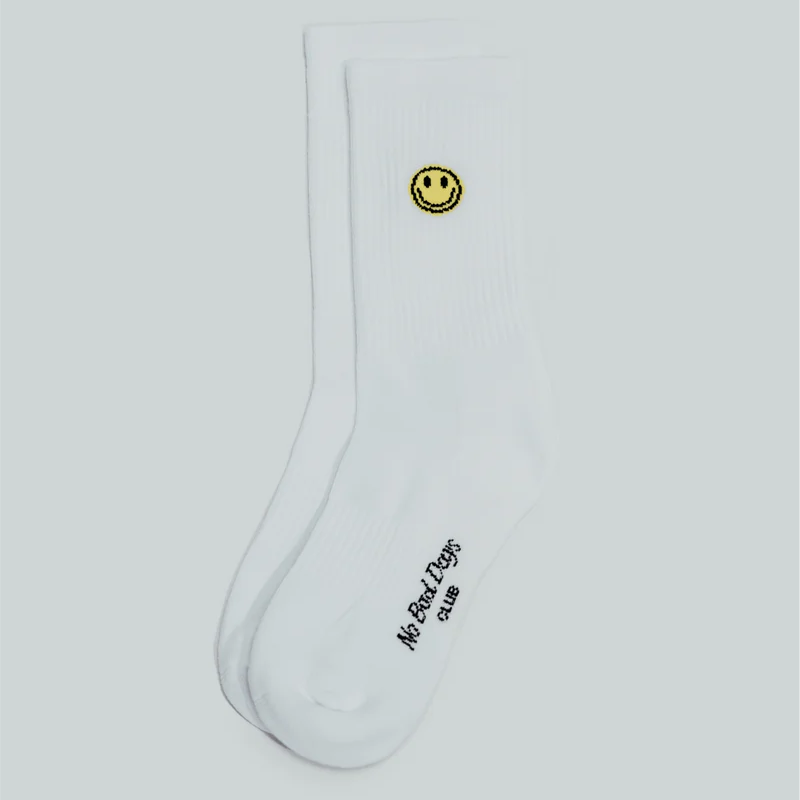No Bad Days Club Socken Smiley gelb