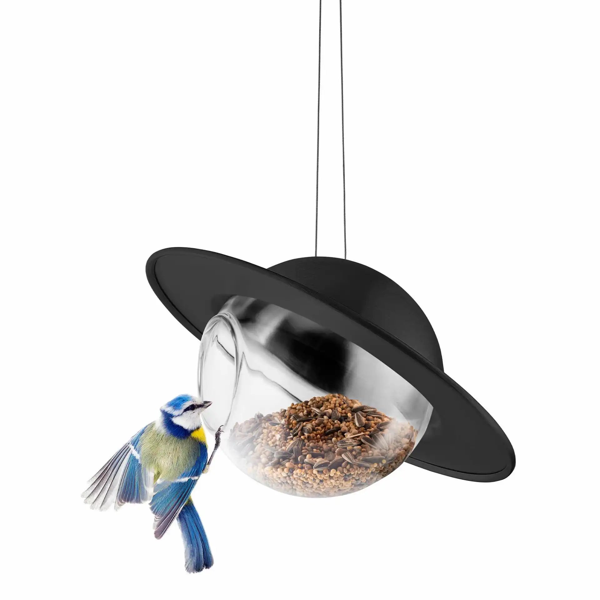 Eva Solo Vogelfutterkugel Saturn, schwarz