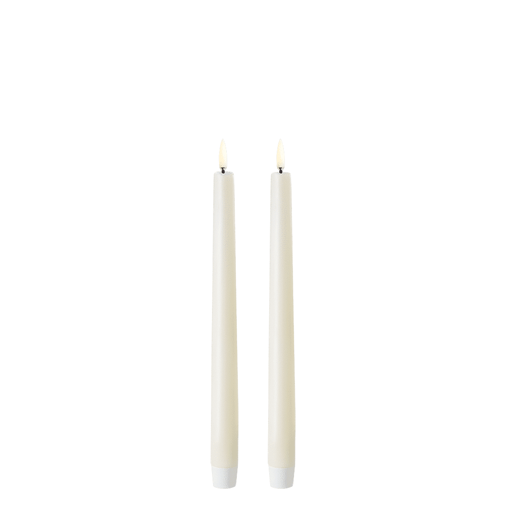 UYUNI Lighting LED Stabkerzen 2er Ivory 2,3x25,5