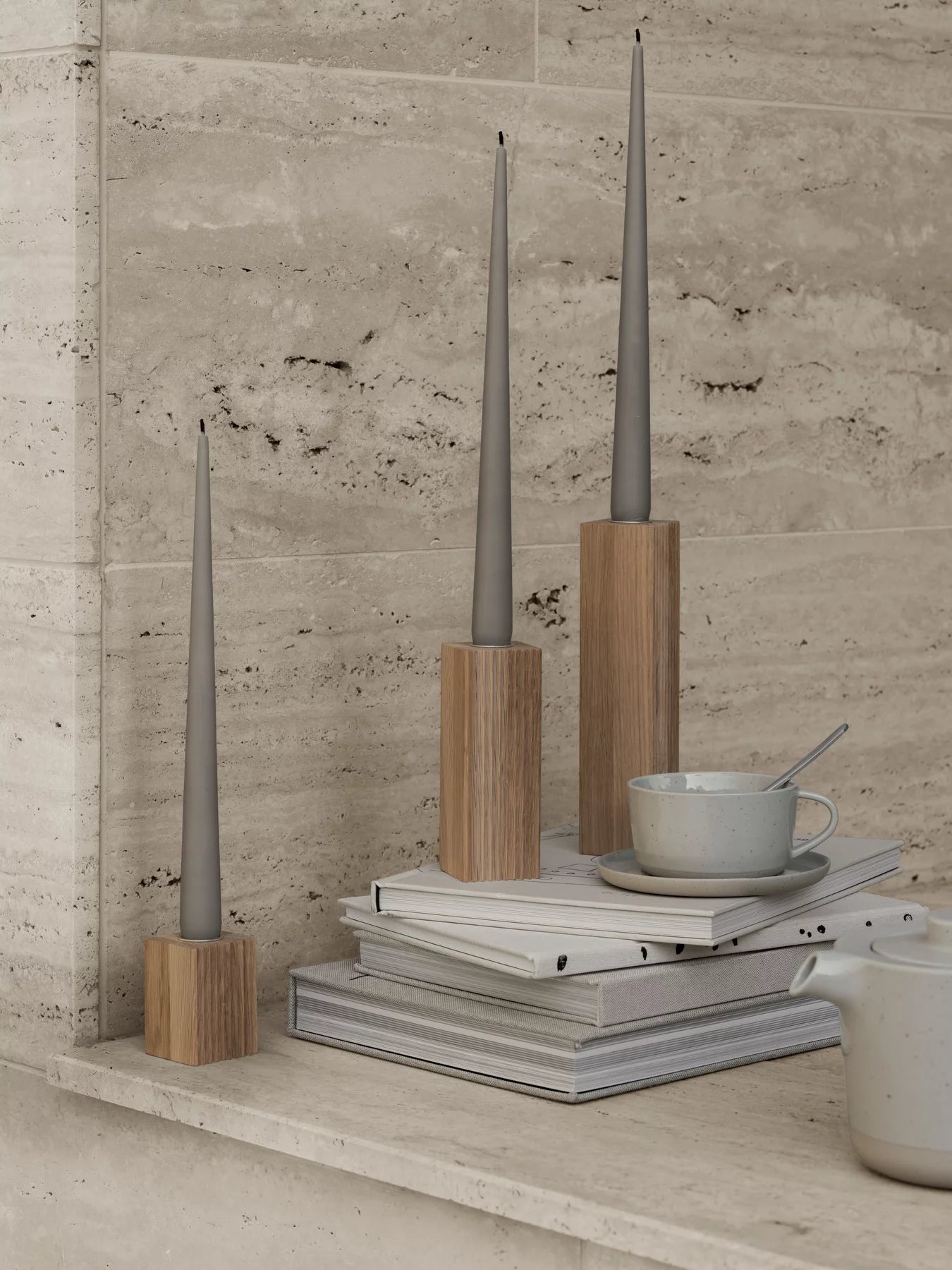 blomus Kerzenhalter –DREVA– Oak, 3 Stk.