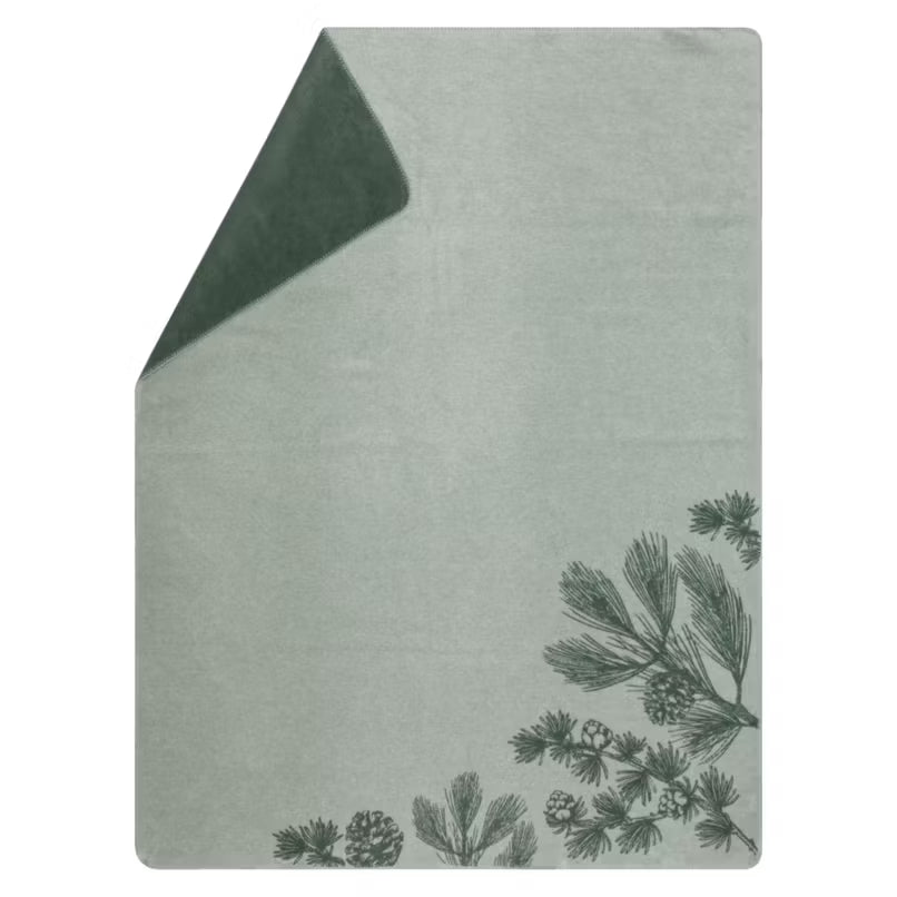 David Fussenegger SAVONA Wohndecke Tannenzweige glasgrün
