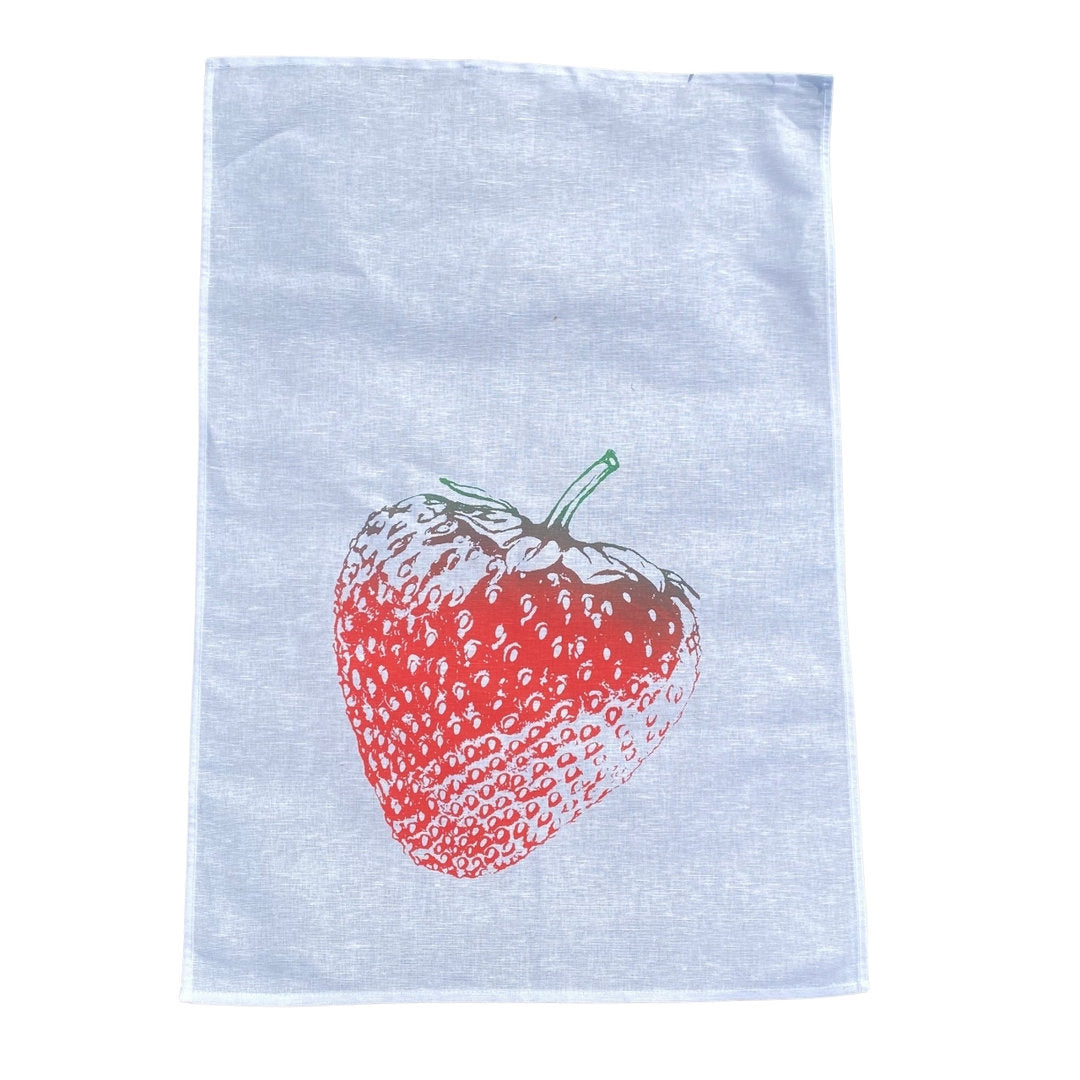 Frohstoff Geschirrtuch Erdbeere rot-grün - Teeliesel  Default Title
