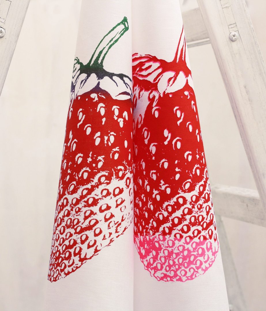 Frohstoff Geschirrtuch Erdbeere rot-grün - Teeliesel Default Title