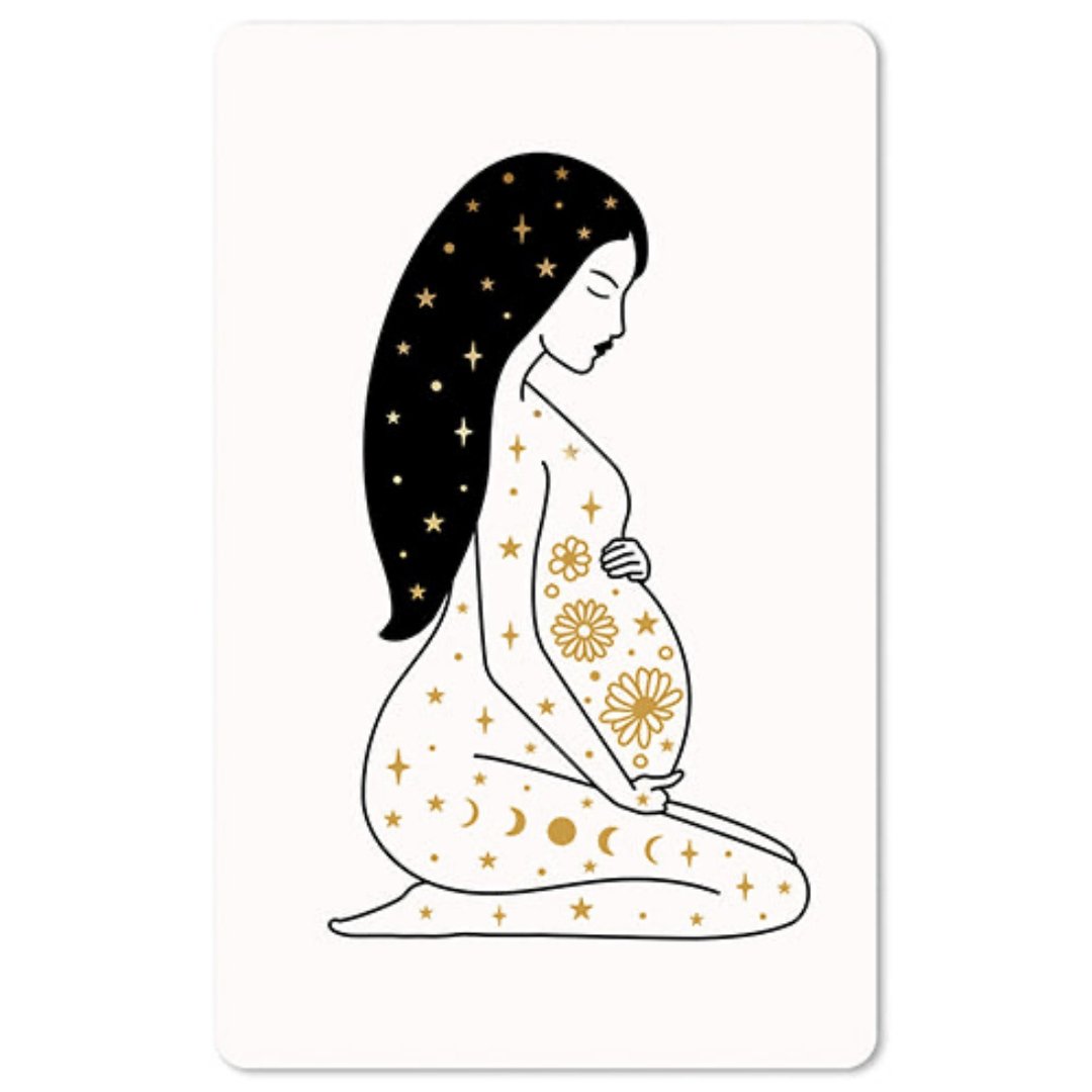 Lunacard Mini Postkarte Pregnant - Teeliesel  Default Title