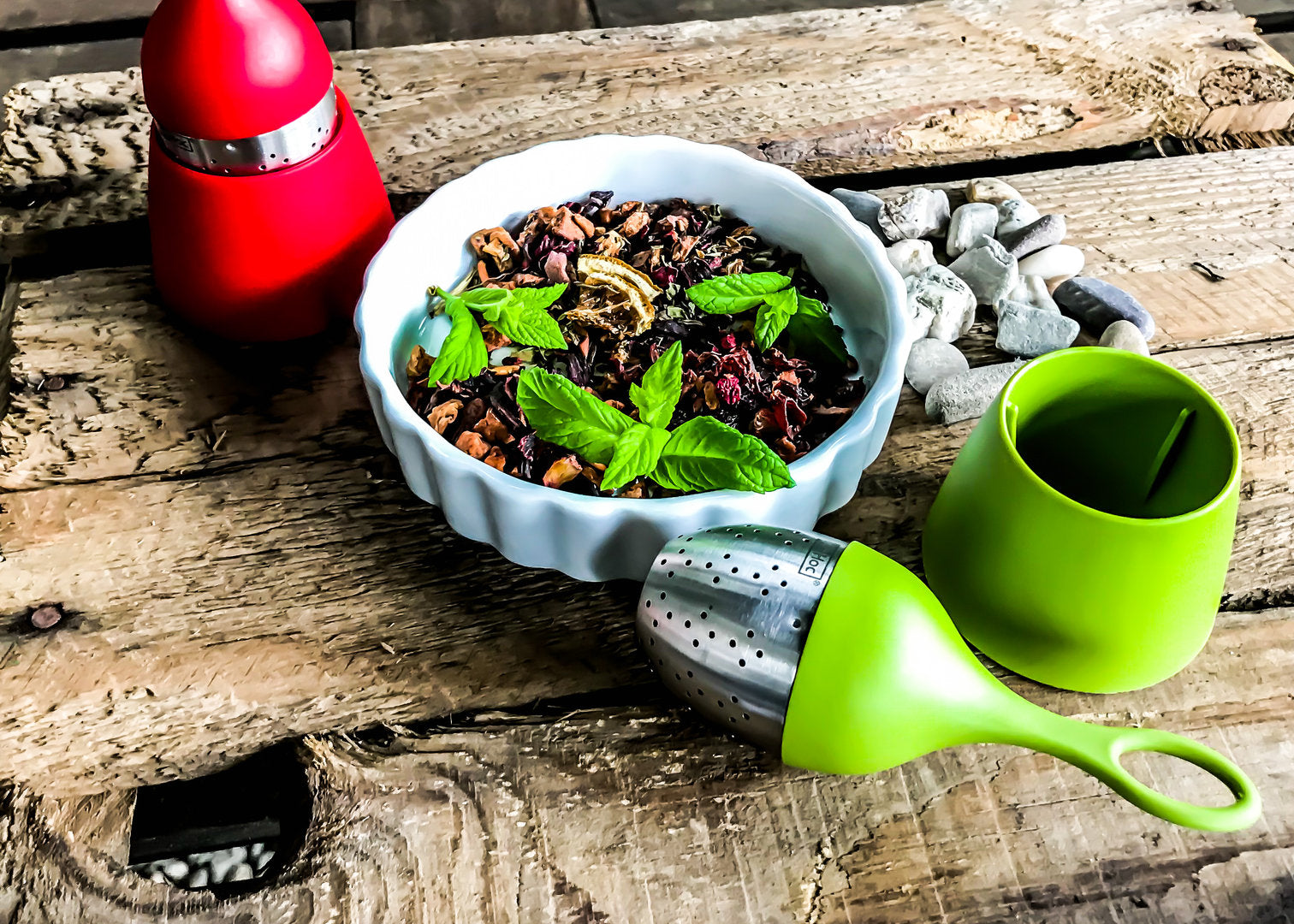 AdHoc Schwimmender Teefilter FLOATEA, rot - Teeliesel Default Title