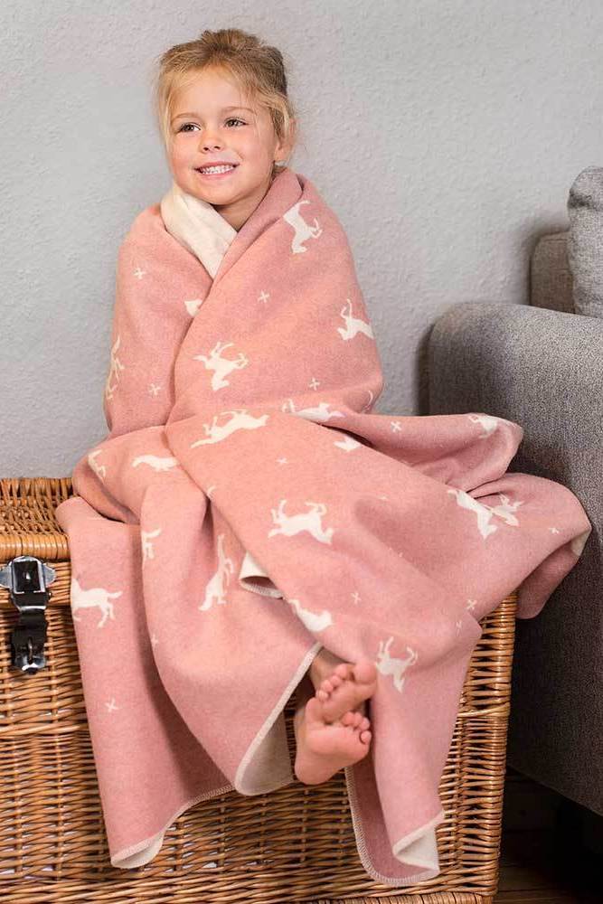 David Fussenegger JUWEL Kinderdecke Pferde allover rouge - Teeliesel Default Title