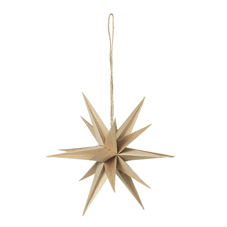 Broste Copenhagen DEKO STERN 'VENUS' HOLZ NATURAL 20cm - Teeliesel Default Title