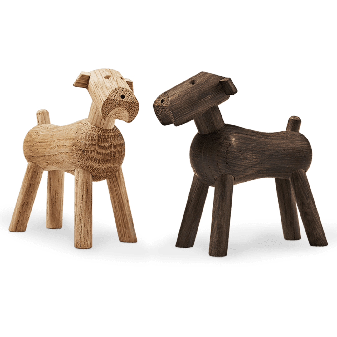 Kay Bojesen Hund Tim, dunkles Holz - Teeliesel  Default Title