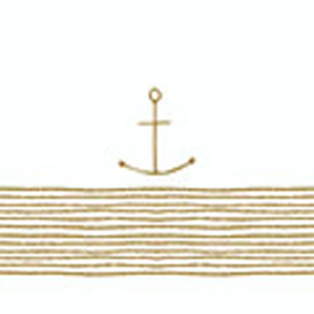 ppd Serviette Pure Anchor gold 33 x 33 - Teeliesel  Default Title