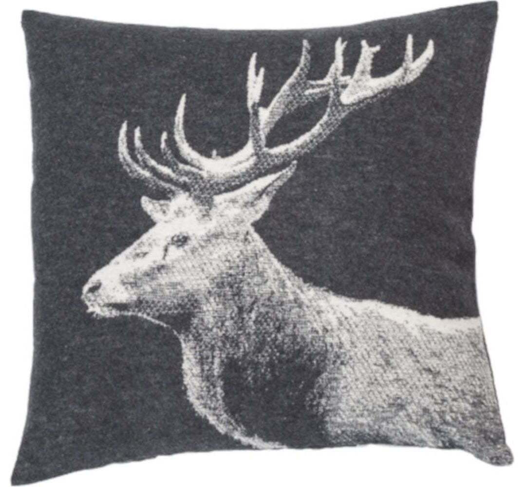 David Fussenegger SILVRETTA Kissenhülle Hirsch anthrazit - Teeliesel  Default Title