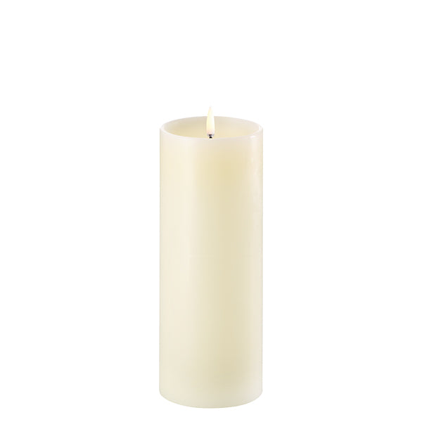 Uyuni LED Pillar Kerze mit Schulter Ivory 7,8x20,3cm - Teeliesel  Default Title