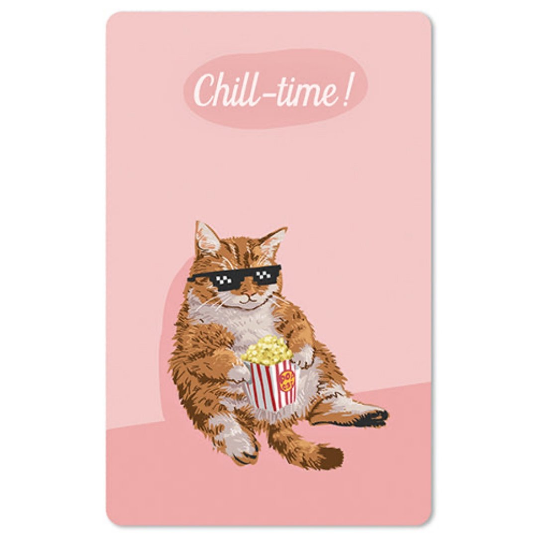 Lunacard Mini Postkarte Chill cat - Teeliesel  Default Title