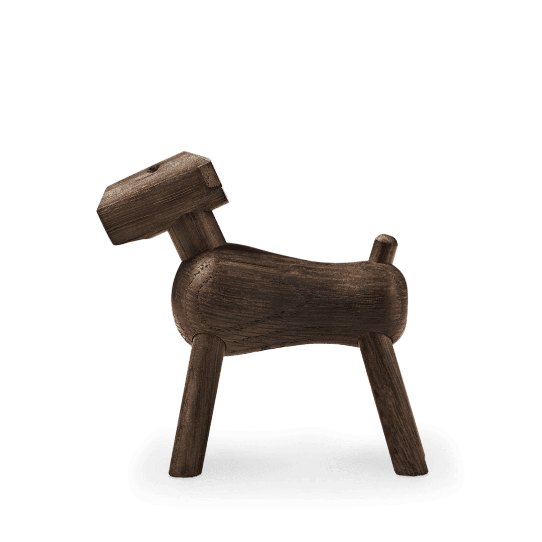 Kay Bojesen Hund Tim, dunkles Holz - Teeliesel  Default Title