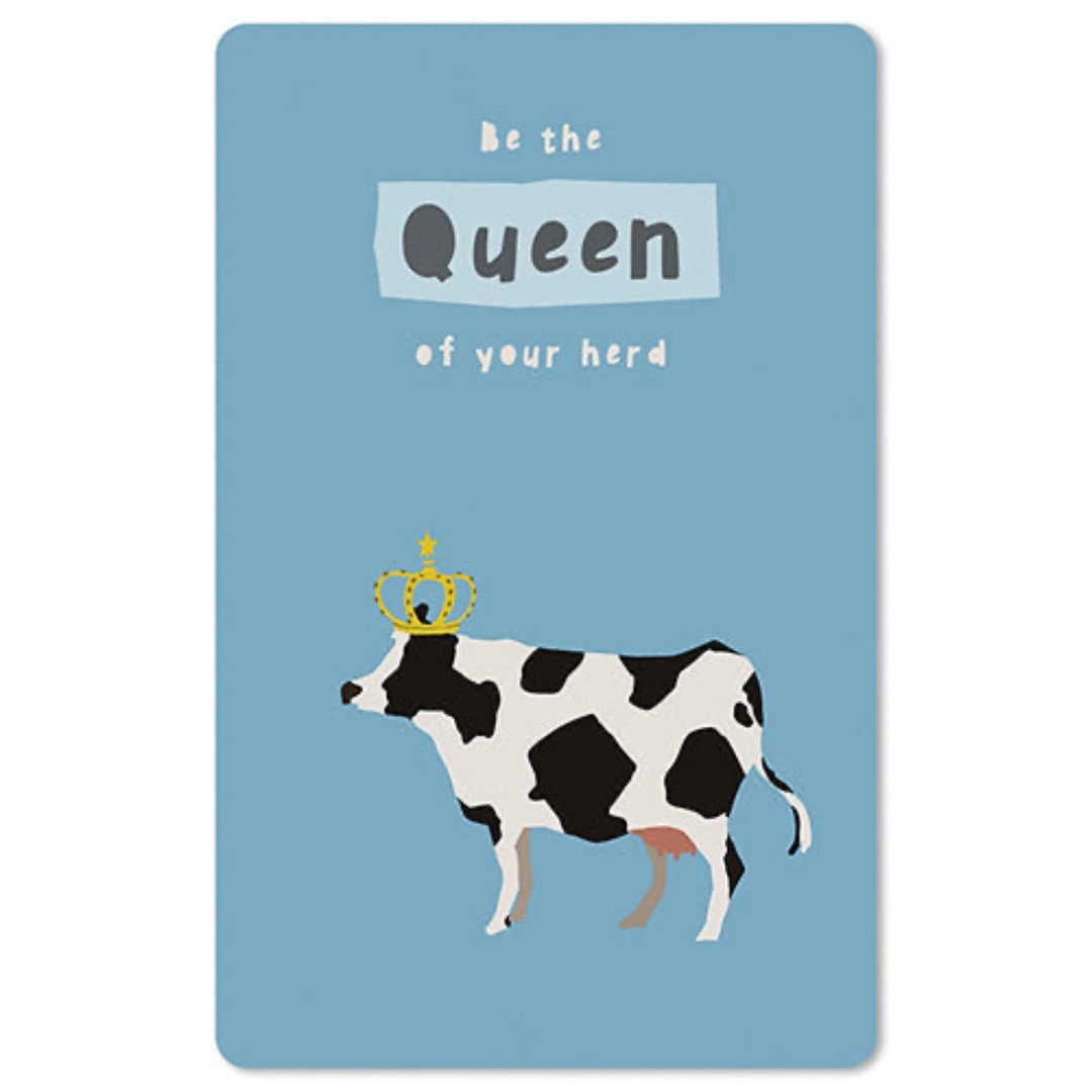 Lunacard Mini Postkarte Queen cow - Teeliesel  Default Title