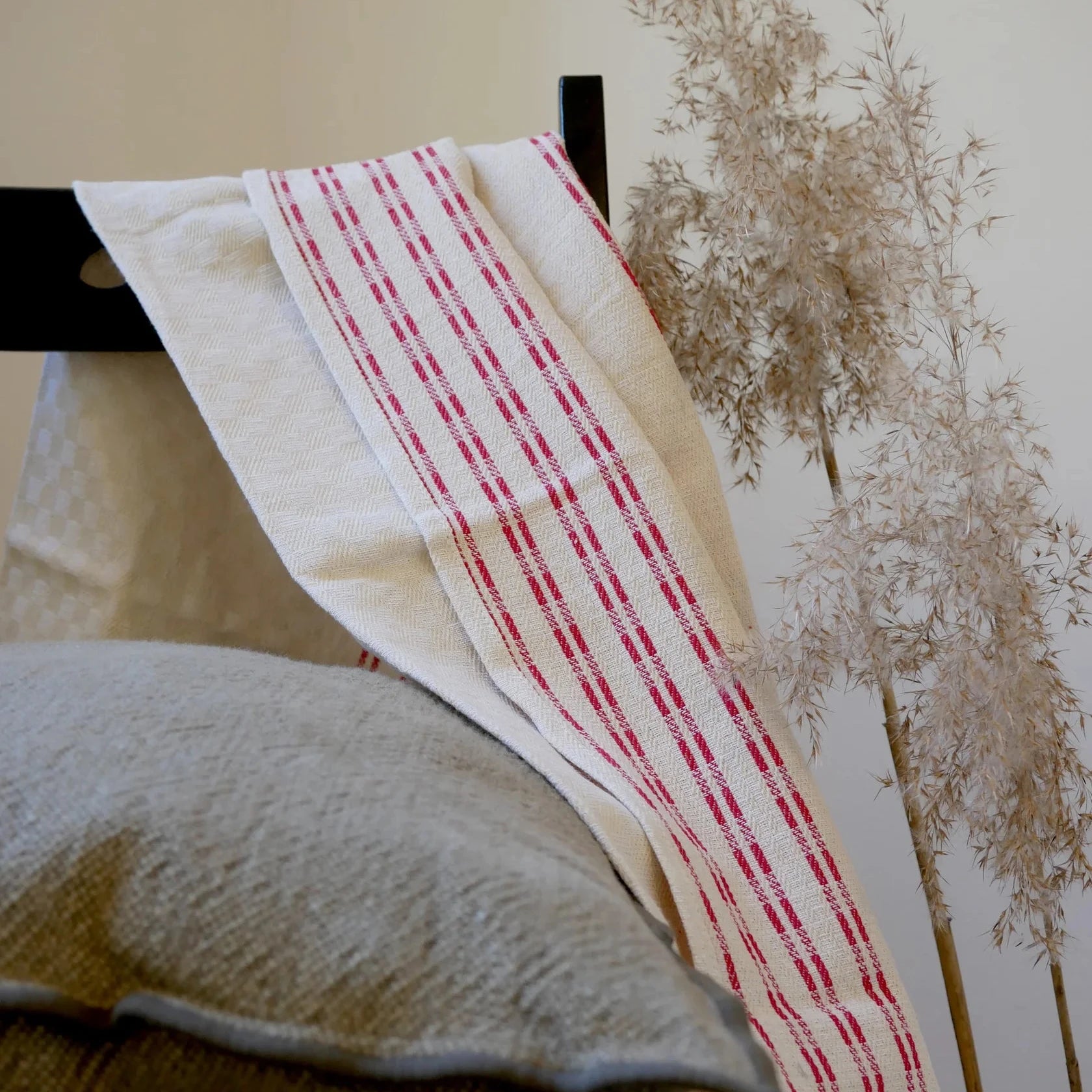 Grubentuch Beige Rot