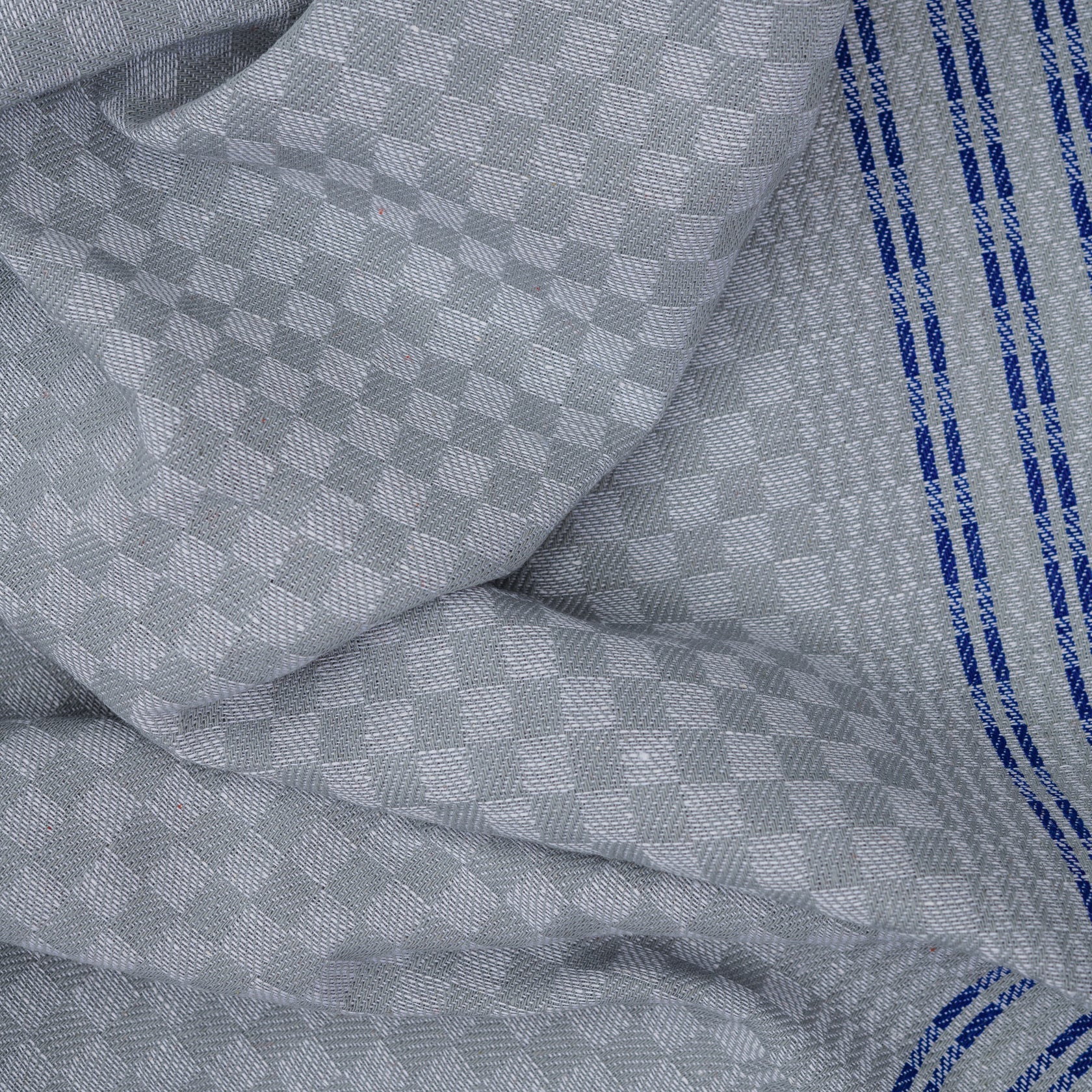 Grubentuch Hellgrau Blau