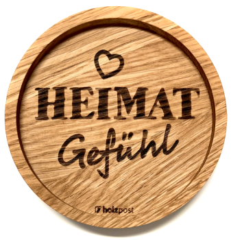 Holzpost Untersetzer Heimat Gefühl