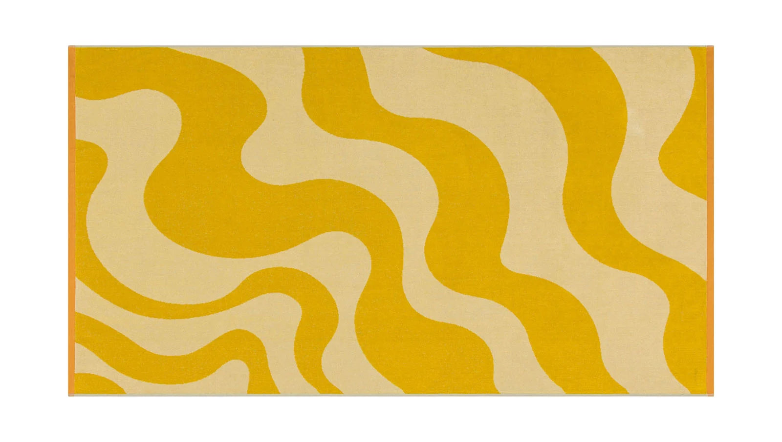 David Fussenegger PLAYA Frottee-Strandtuch Retro Waves hellorange