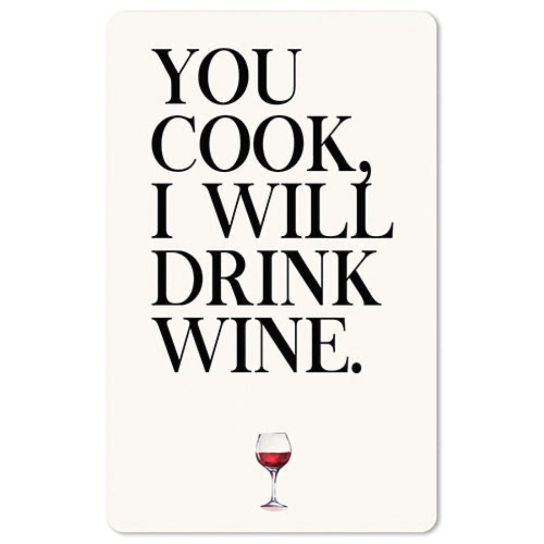 Lunacard Mini Postkarte Drink wine