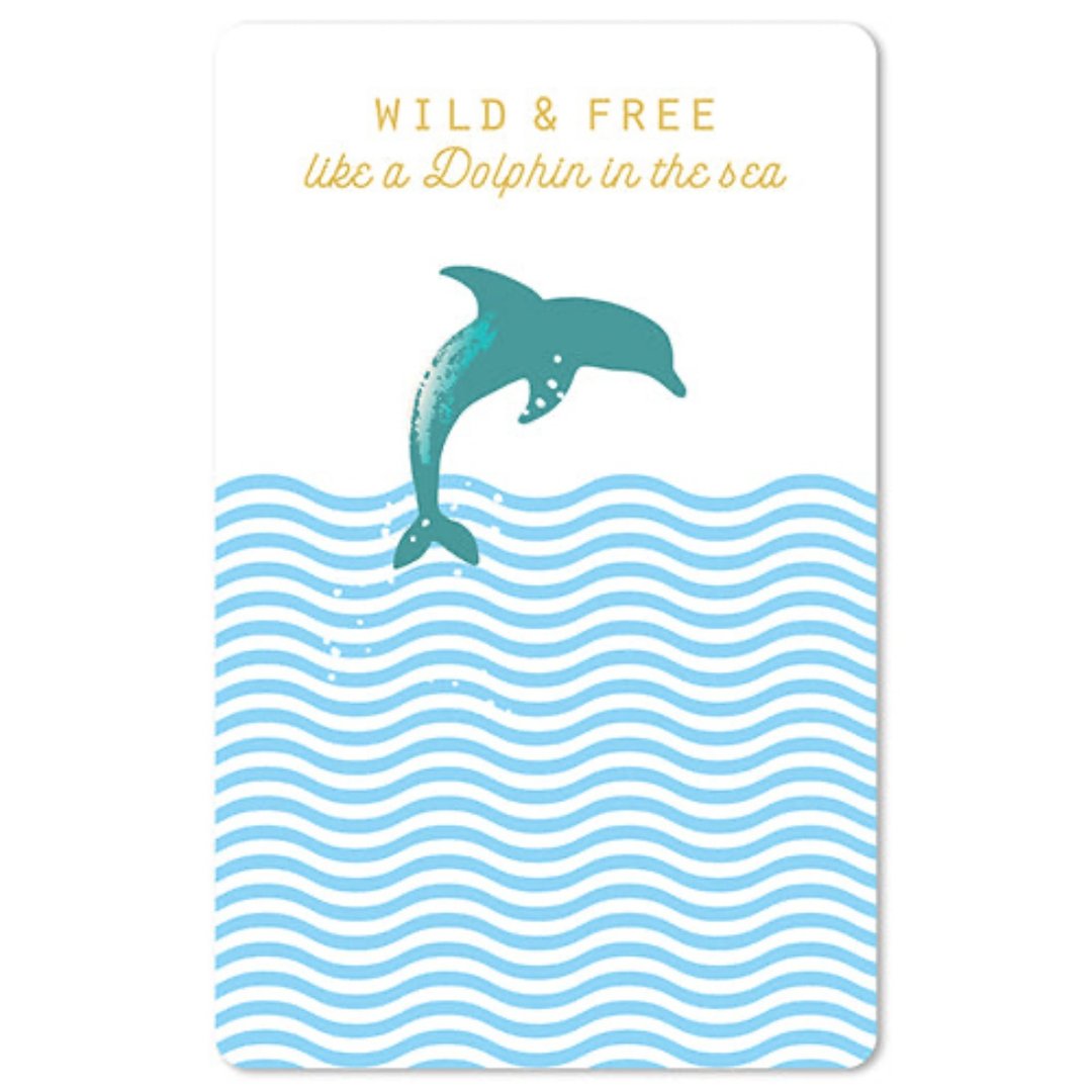 Lunacard Mini Postkarte Dolphin - Teeliesel  Default Title