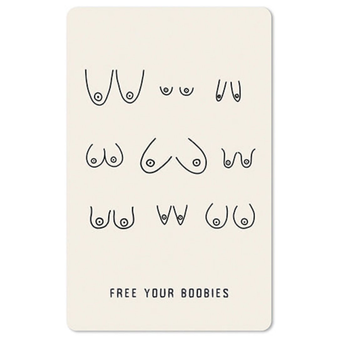 Lunacard Mini Postkarte Boobies - Teeliesel  Default Title