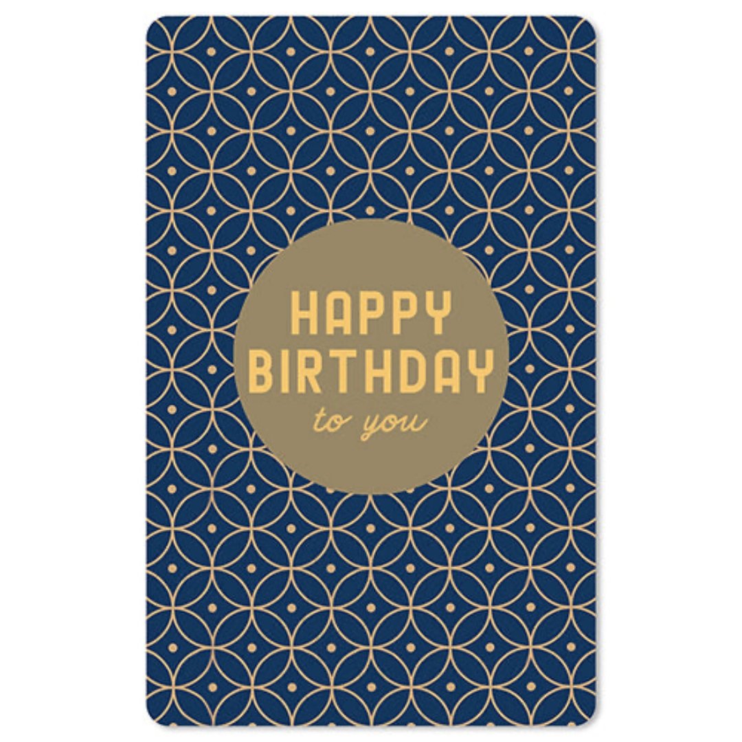 Lunacard Mini Postkarte Birthday Muster - Teeliesel  Default Title