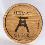 Holzpost Heimat Glück
