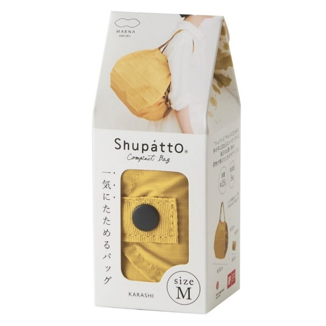 Shupatto Compact One-Pull faltbare Tasche M Mustard Karashi - Teeliesel  Default Title