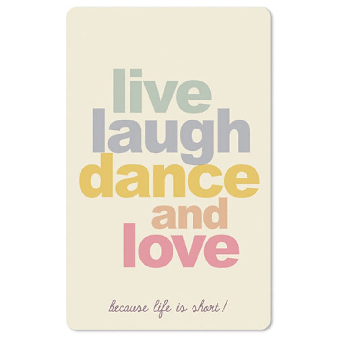 Lunacard Mini Postkarte Live laugh dance - Teeliesel  Default Title