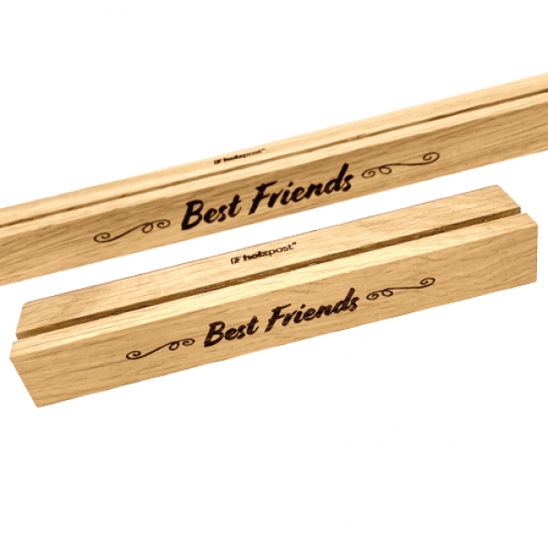 Holzpost Karten Leiste "Best Friends" - Teeliesel  15 cm, 30 cm