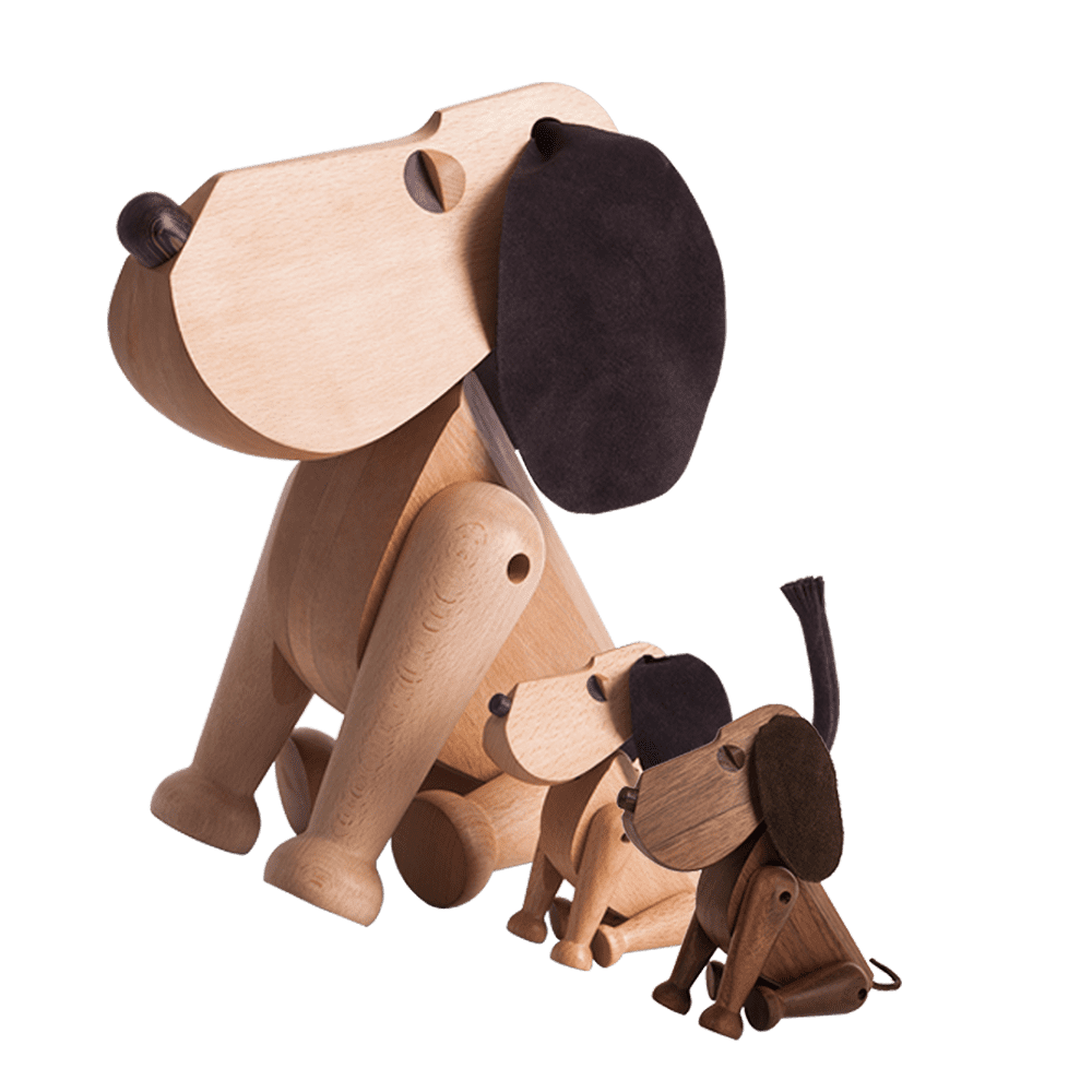ARCHITECTMADE Holzfigur Hund BOBBY - Teeliesel  Default Title