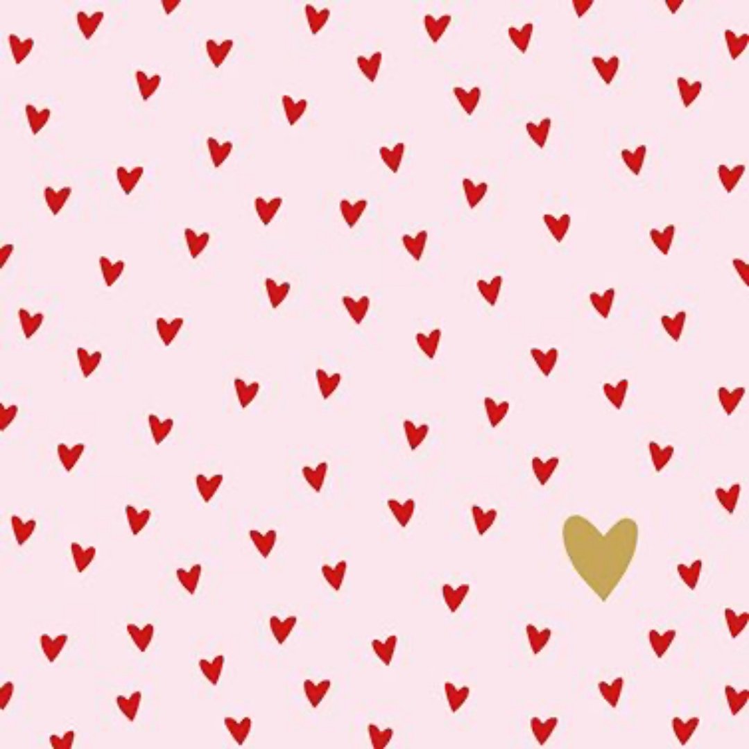 ppd Serviette Little Hearts rosé 33 x 33 cm