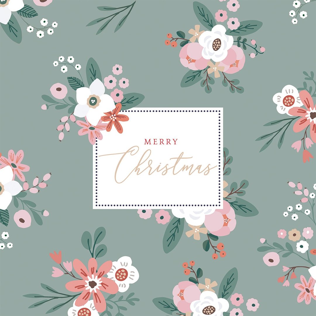 ppd Servietten Merry Christmas eucalyptus 33x33