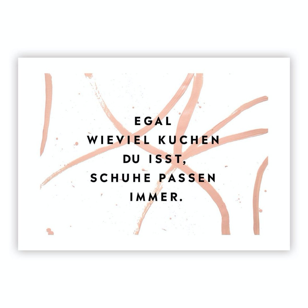 ppd Schuhe passen immer Postkarte