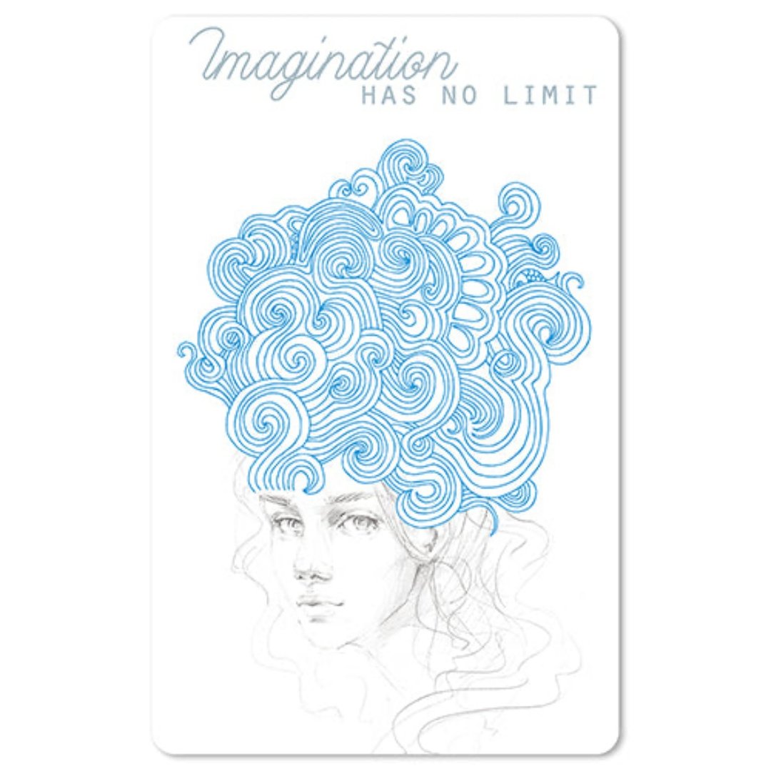 Lunacard Mini Postkarte Imagination - Teeliesel  Default Title