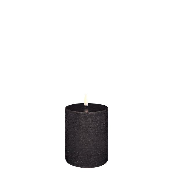 UYUNI Lighting LED Pillar Kerze Forest Black 7,8x10,1cm
