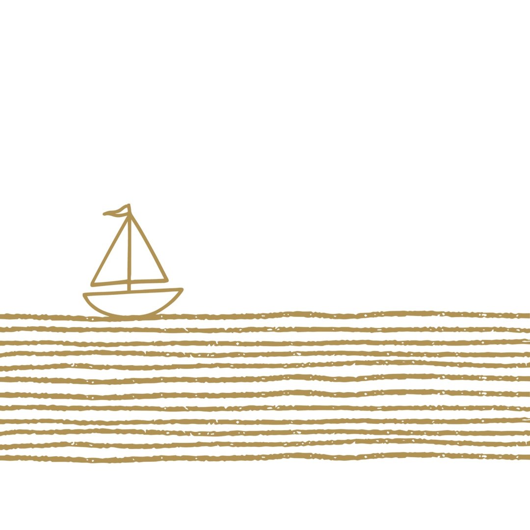 ppd Serviette Pure Sailing gold 33 x 33