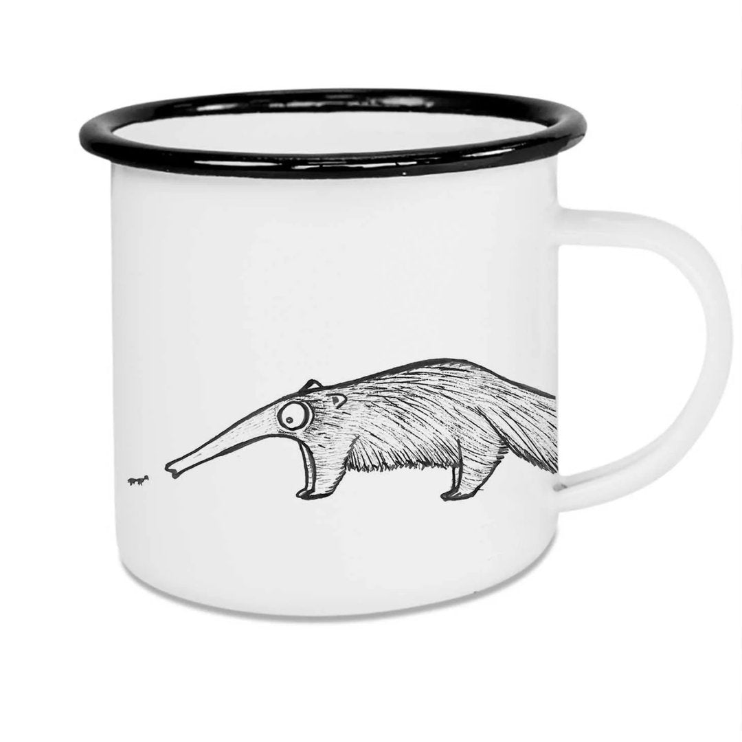 LIGARTI Emaillebecher Ameisenbär Schleckbert 300ml