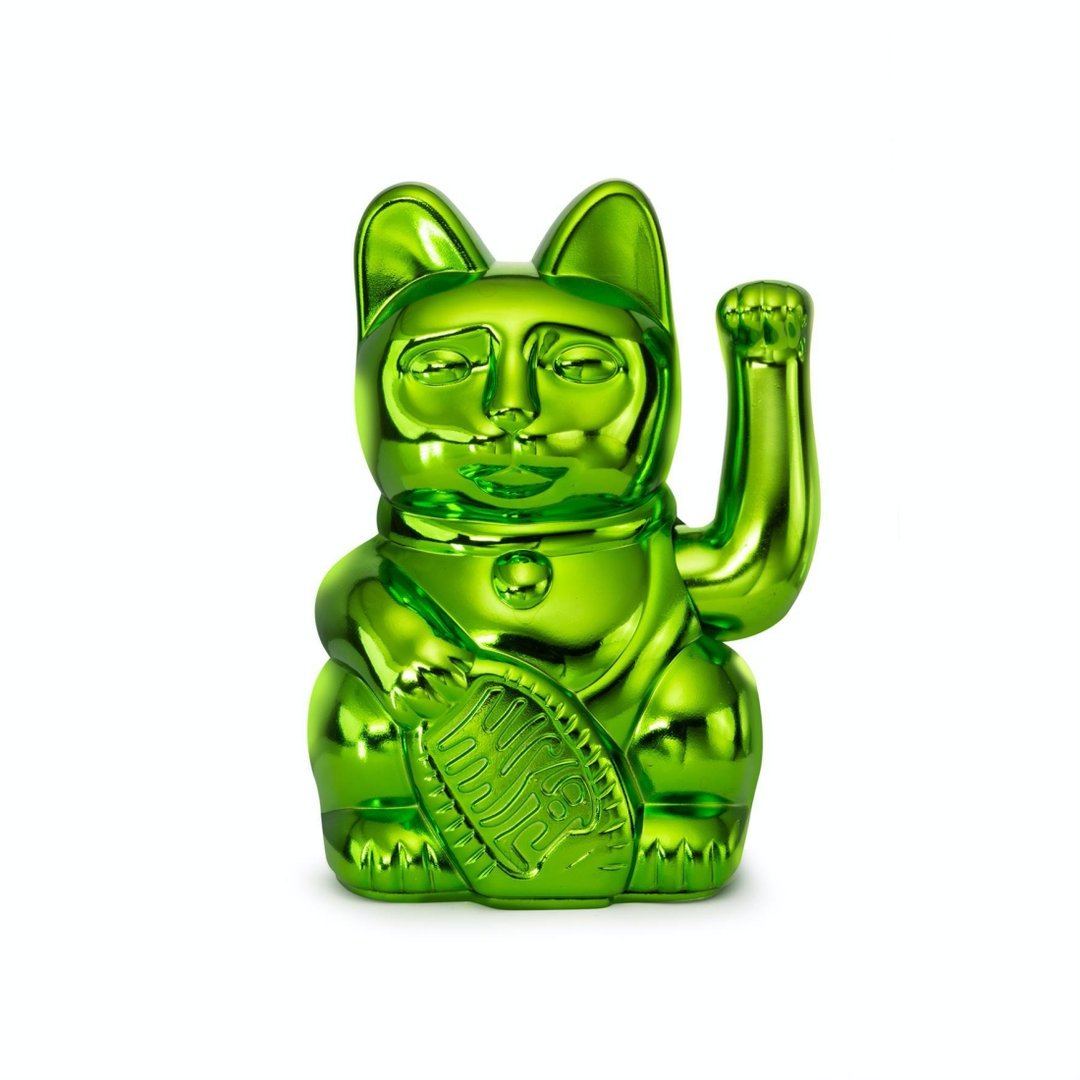 Donkey Lucky Cat Winkekatze shiny green - Teeliesel  Default Title