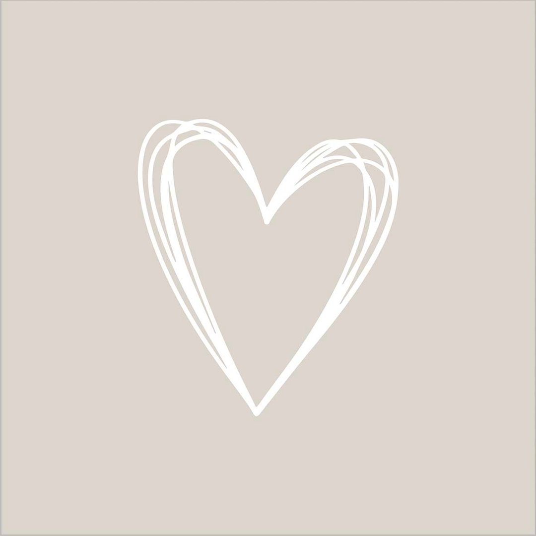 ppd Serviette Pure Heart taupe 33x33 - Teeliesel  Default Title