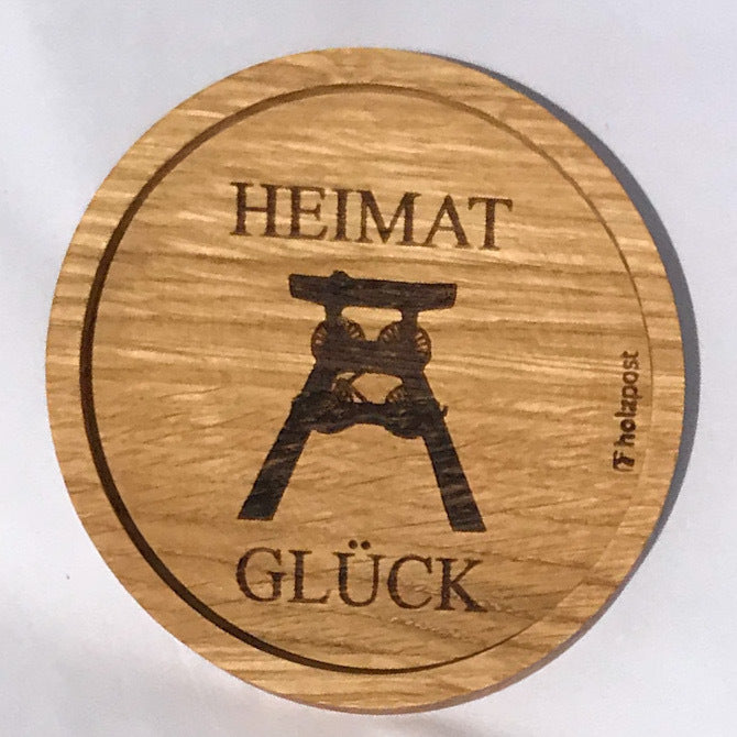 Holzpost Heimat Glück