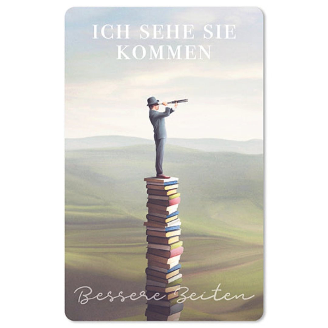 Lunacard Mini Postkarte Bessere Zeiten - Teeliesel  Default Title