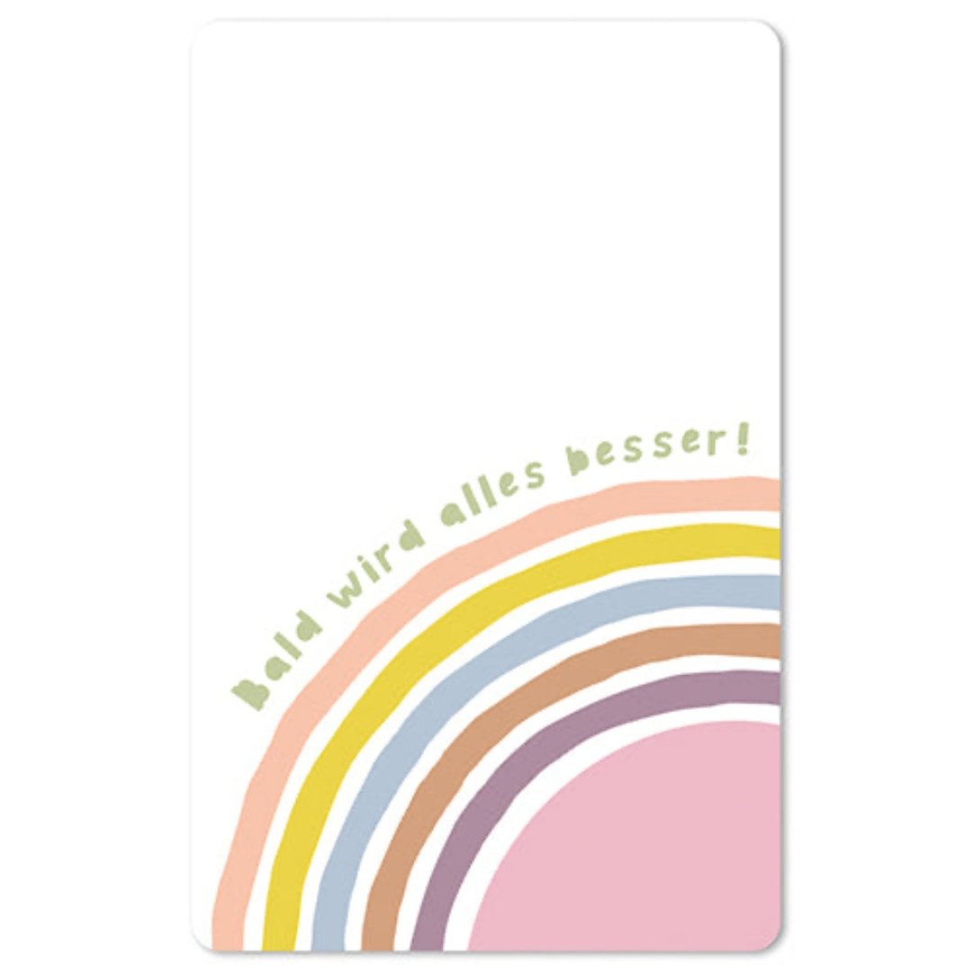 Lunacard Mini Postkarte Regenbogen