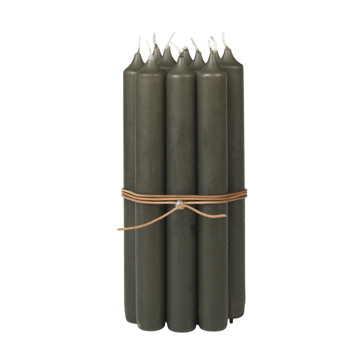 BROSTE COPENHAGEN 10er-Set Stabkerzen 19 cm dunkelgrün - Teeliesel  Default Title