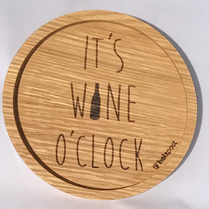 Holzpost It's wine o'clock - Teeliesel  Default Title